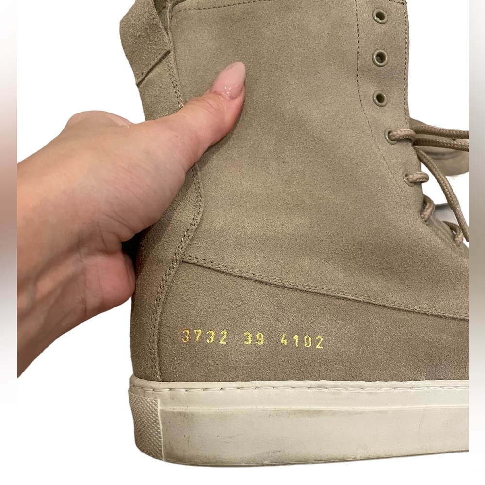 Common Projects Suede Leather Shearling Boots - Picture 2 of 11